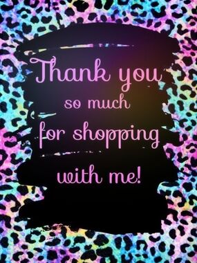 Thank You For Shopping With Me